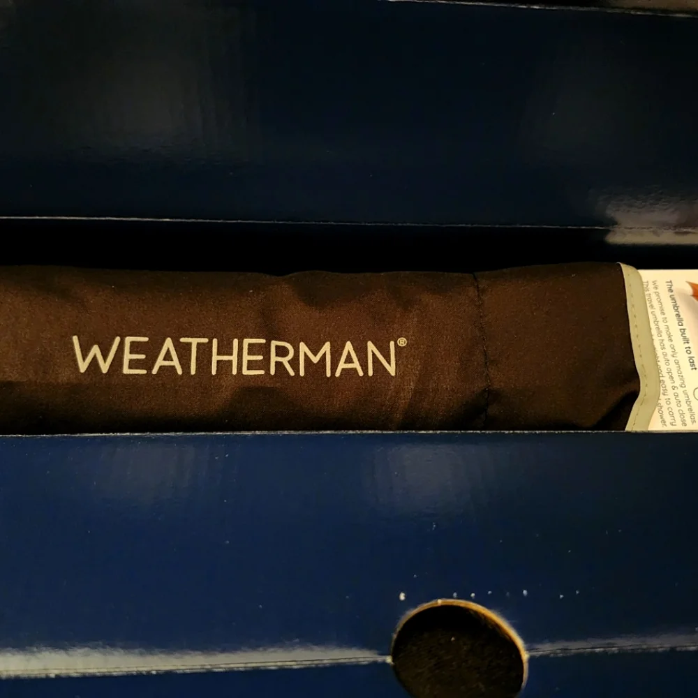 NEW Weatherman NORTHWESTERN UNIVERSITY Logo Travel Umbrella Black Wind Resistant - Picture 14 of 14